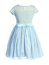 Lace and Chiffon Junior Bridesmaid Party Dress with Stone Belt, Sizes 8-14 - SophiasStyle.com