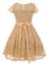 Girls Multi Color Sequin Lace Pearl Belt Skater Flower Girl Christmas Dress 2-14 - SophiasStyle.com