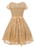 Girls Multi Color Sequin Lace Pearl Belt Skater Flower Girl Christmas Dress 2-14 - SophiasStyle.com