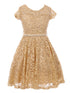 Girls Multi Color Sequin Lace Pearl Belt Skater Flower Girl Christmas Dress 2-14 - SophiasStyle.com
