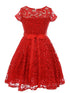 Girls Multi Color Sequin Lace Pearl Belt Skater Flower Girl Christmas Dress 2-14 - SophiasStyle.com