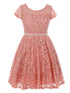 Girls Multi Color Sequin Lace Pearl Belt Skater Flower Girl Christmas Dress 2-14 - SophiasStyle.com