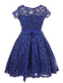 Girls Multi Color Sequin Lace Pearl Belt Skater Flower Girl Christmas Dress 2-14 - SophiasStyle.com
