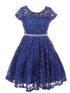 Girls Multi Color Sequin Lace Pearl Belt Skater Flower Girl Christmas Dress 2-14 - SophiasStyle.com