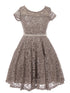 Girls Multi Color Sequin Lace Pearl Belt Skater Flower Girl Christmas Dress 2-14 - SophiasStyle.com