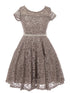 Girls Multi Color Sequin Lace Pearl Belt Skater Flower Girl Christmas Dress 2-14 - SophiasStyle.com