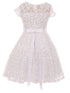 Girls Multi Color Sequin Lace Pearl Belt Skater Flower Girl Christmas Dress 2-14 - SophiasStyle.com