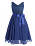 Girls Glitter V Neckline Flower Girl Dress, Sizes 4-16