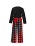 Girls Black Jacket Red Plaid Patterned Pants 2 Piece Winter Set 4-14 back SophiasStyle.com