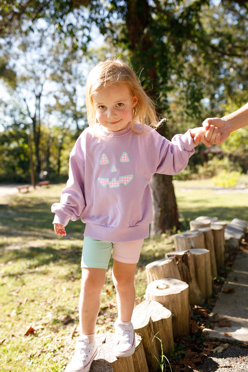 pastel-gingham-jack-o-lantern-crewneck-sweatshirt-or-romper Sophia's Style-2