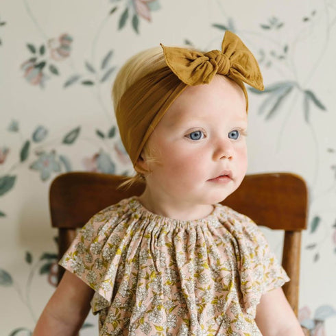 knot-camel Baby Bling Bows clips headbands - Sophia's Style-