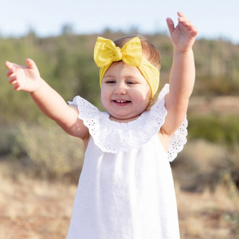 knot-canary Baby Bling Bows clips headbands - Sophia's Style-
