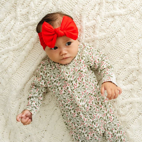 knot-cherry Baby Bling Bows clips headbands - Sophia's Style-