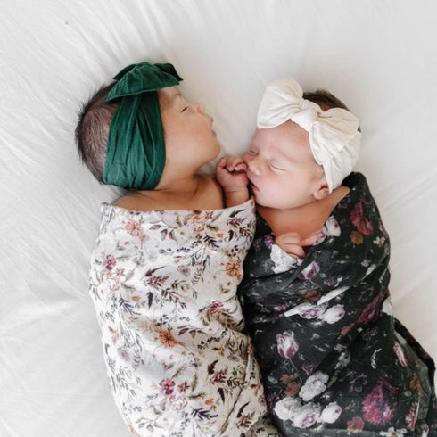 knot-oatmeal Baby Bling Bows clips headbands - Sophia's Style-