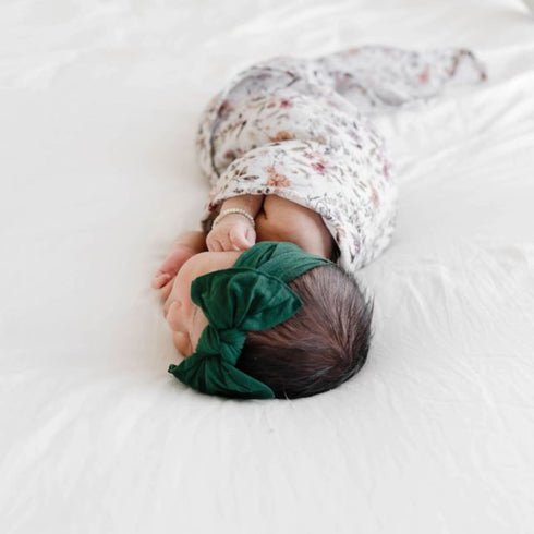 knot-forest-green Baby Bling Bows clips headbands - Sophia's Style-