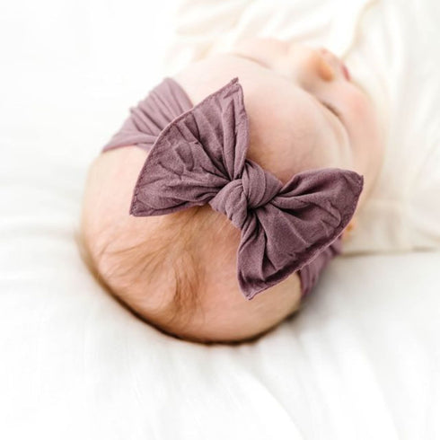 knot-lilac Baby Bling Bows clips headbands - Sophia's Style-