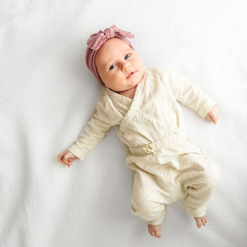 knot-mauve Baby Bling Bows clips headbands - Sophia's Style-