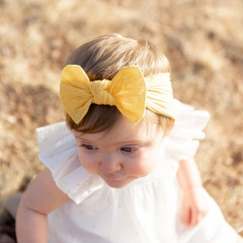 knot-wheat Baby Bling Bows clips headbands - Sophia's Style-