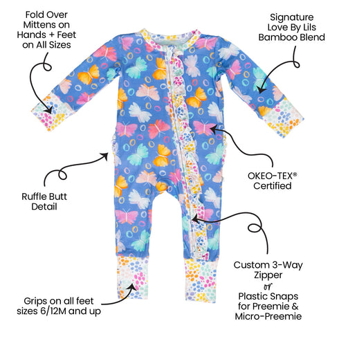 korrie-butterflies-bamboo-ruffle-convertible-footie- at Sophia's Style-2