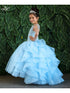Girls Multi Colors Ruffle Train Back Ball Gown Dress 3-16 - SophiasStyle.com