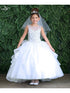 Girls Multi Colors Ruffle Train Back Ball Gown Dress 3-16 - SophiasStyle.com