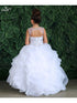 Girls Multi Colors Ruffle Train Back Ball Gown Dress 3-16 - SophiasStyle.com