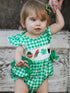 st-patricks-day-shamrock-smocking-embroidered-plaid-baby-girls-romper Rylee-Faith-Designs-Sophia's StyleRomper-1
