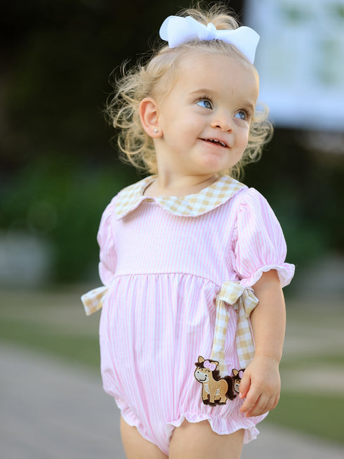 farm-horse-bow-baby-girls-romper-pink-plaid-Sophia's Style--2