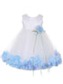 Baby Girls Ivory Multi Color Satin Top Petal Floating Flower Girl Dress 6-24M - SophiasStyle.com
