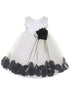 Baby Girls Ivory Multi Color Satin Top Petal Floating Flower Girl Dress 6-24M - SophiasStyle.com