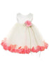 Baby Girls Ivory Multi Color Satin Top Petal Floating Flower Girl Dress 6-24M - SophiasStyle.com