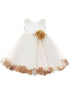 Baby Girls Ivory Multi Color Satin Top Petal Floating Flower Girl Dress 6-24M - SophiasStyle.com
