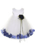Baby Girls Ivory Multi Color Satin Top Petal Floating Flower Girl Dress 6-24M - SophiasStyle.com