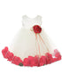Baby Girls Ivory Multi Color Satin Top Petal Floating Flower Girl Dress 6-24M - SophiasStyle.com