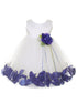 Baby Girls Ivory Multi Color Satin Top Petal Floating Flower Girl Dress 6-24M - SophiasStyle.com
