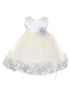 Baby Girls Ivory Multi Color Satin Top Petal Floating Flower Girl Dress 6-24M - SophiasStyle.com
