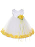Baby Girls Ivory Multi Color Satin Top Petal Floating Flower Girl Dress 6-24M - SophiasStyle.com