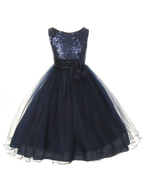 Big Girls Multi Color Sequin Tulle Plus Size Party Dress 16.5-20.5 - SophiasStyle.com