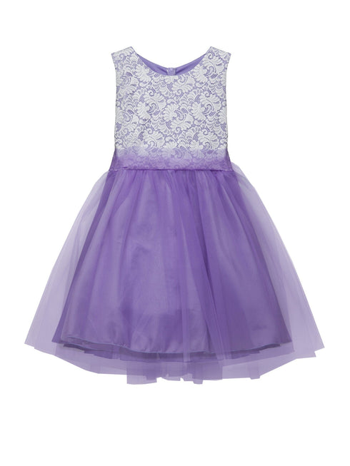 Big Girls Lavender Lace Tulle Plus Size Junior Bridesmaid Dress 14.5-20.5 SophiasStyle.com