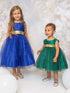 Girls Multi Color Sequin Glitter Tulle Special Occasion Dress 2-12 SophiasStyle.com lifestyle image