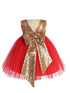 Kids Dream Baby Girls Red Gold Sequin V Back Flower Girl Dress 6-24 Months back - SophiasStyle.com