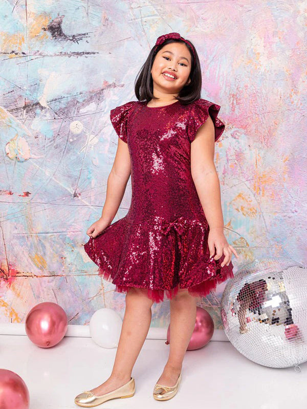 Big Girl Multi Color Sequin Ruffle Tutu Junior Bridesmaid Dress Plus Size 14.5-20.5 - SophiasStyle.com