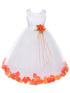 Big Girls White Multi Color Petal Junior Bridesmaid Plus Size Dress 16.5-20.5 - SophiasStyle.com