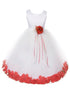 Big Girls White Multi Color Petal Junior Bridesmaid Plus Size Dress 16.5-20.5 - SophiasStyle.com
