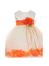 Baby Girls Ivory Multi Color Satin Floating Petals Sash Flower Girl Dress 6-24M - SophiasStyle.com