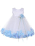Baby Girls White Multi Color Satin Top Petal Floating Flower Girl Dress 6-24M - SophiasStyle.com