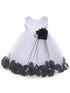 Baby Girls White Multi Color Satin Top Petal Floating Flower Girl Dress 6-24M - SophiasStyle.com
