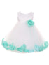 Baby Girls White Multi Color Satin Top Petal Floating Flower Girl Dress 6-24M - SophiasStyle.com