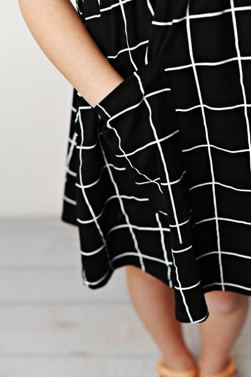 Window Pane Twirl Dress