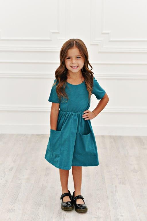 Teal Twirl Dress